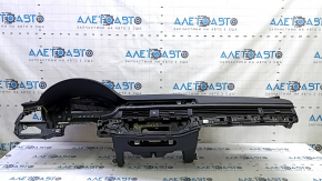 Торпедо передняя панель с AIRBAG Audi A4 B9 17-25 черная, без проекции, с дефлектором