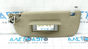 Козырек левый Jeep Grand Cherokee WK2 11-22 бежевый, без крючка, с подсветкой, под химчистку, без накладки крепления