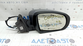 Зеркало боковое правое в сборе Jeep Compass 17-26 2+3 пинов, подогрев, серебро PSC, сколы, царапины