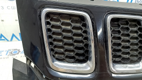 Решетка радиатора grill Jeep Compass 17-21 в сборе 3 части, с хромом, песок, царапины, сколы