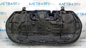 Подушка заднего ряда сидений 2 ряд Jeep Compass 19-21 кожа+ткань черная, белая и коричневая строчка, царапина