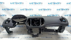 Торпедо передняя панель с AIRBAG Jeep Compass 17-21 черная, царапины