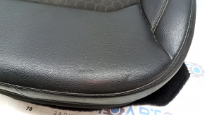 Tapițerie scaun șofer Jeep Compass 17-21 piele + stofă cu cusături negre, albe și maro, pentru curățare, zgârieturi