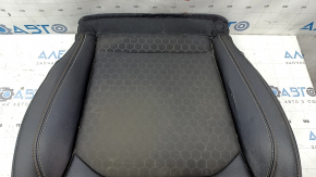 Tapițerie scaun șofer Jeep Compass 17-21 piele + stofă cu cusături negre, albe și maro, pentru curățare, zgârieturi