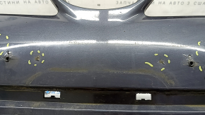 Бампер передний голый Toyota Prius 30 13-15 рест, графит, надорван, примят, сломаны крепления, после ремонта
