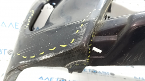 Бампер передний голый Toyota Prius 30 13-15 рест, графит, надорван, примят, сломаны крепления, после ремонта