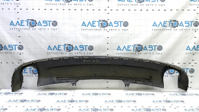 Губа заднего бампера без молдинга Audi A4 B9 17-17 под 2 трубы, структура, царапины