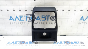 Накладка центральной консоли задняя Audi A4 B9 17-25 черная, под прикуриватель, 2 части