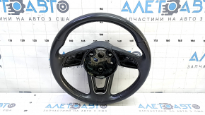 Volan nefinisat Audi A4 B9 17-19 piele, negru, fără butoane și pedale, cu strat protector, zgârieturi