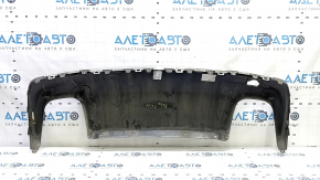Накладка заднего бампера нижняя Jeep Cherokee KL 19-21 под 2 трубы, серая, под хром насадки, царапины