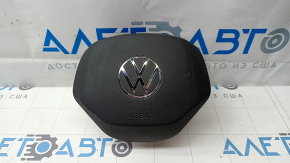 Подушка безопасности airbag в руль водительская Volkswagen ID.4 21-22 черная, без проводки, царапины