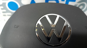 Подушка безопасности airbag в руль водительская Volkswagen ID.4 21-22 черная, без проводки, царапины