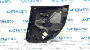 Ornamente ușă spate stânga Jeep Renegade 15-22 TRH negre cu inserție neagră, cotiera din piele neagră, capac difuzor roșu, cu mâner, zgârieturi