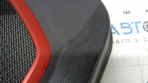 Ornamente ușă spate stânga Jeep Renegade 15-22 TRH negre cu inserție neagră, cotiera din piele neagră, capac difuzor roșu, cu mâner, zgârieturi