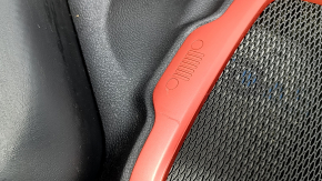 Ornamente ușă spate dreapta Jeep Renegade 15-22 TRH negre cu inserție neagră, cotiera din piele neagră, capac difuzor roșu, cu mâner, zgârieturi