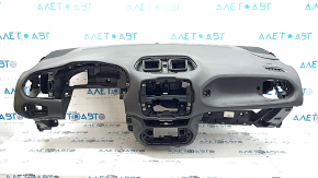 Panou frontal cu aripioare torpedo fără AIRBAG Jeep Renegade 15-17 negru TRAILHAWK, cu suprapuneri și deflectoare