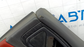 Ornamente ușă spate dreapta Alfa Romeo Stelvio 18-25 negru cu piele roșie, cu inserție din lemn, cu mâner, zgârieturi