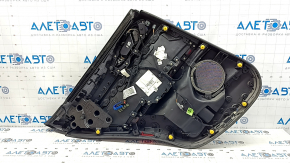 Ornamente ușă spate dreapta Alfa Romeo Stelvio 18-25 negru cu piele roșie, cu inserție din lemn, cu mâner, zgârieturi