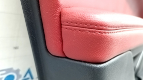 Ornamente ușă față stânga Alfa Romeo Stelvio 18-25 negru cu piele roșie, cu inserție din lemn, cu mâner, zgârieturi