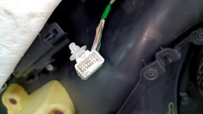 Ornamente ușă spate dreapta Toyota Venza 21-22 LE, piele XLE maro cu gri, gri închis, cu mâner, cu buton, piele zgâriată, piele îndoită
