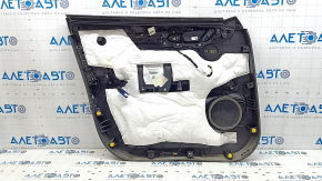 Ornamente ușă față dreapta Alfa Romeo Stelvio 18-25 negru cu piele roșie, cu inserție din lemn, cu mâner, zgârieturi