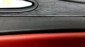 Ornamente ușă față dreapta Alfa Romeo Stelvio 18-25 negru cu piele roșie, cu inserție din lemn, cu mâner, zgârieturi