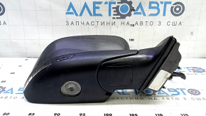 Зеркало боковое правое в сборе Jeep Cherokee KL 14-23 7+7 пинов, BSM, подогрев, подсветка, поворотник, графит, царапина, треснут корпус