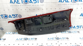 Боковушка заднего ряда сидений левая Alfa Romeo Stelvio 18-21 кожа красная, царапины, вмятины, надломаны крепления