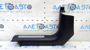 Накладка порога передняя левая Jeep Cherokee KL 16-22 черная с хромом, царапины, потерта