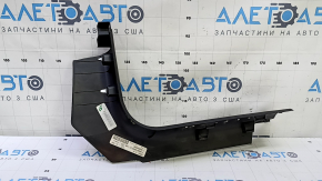 Накладка порога передняя левая Jeep Cherokee KL 16-22 черная с хромом, царапины, потерта