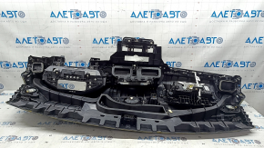 Торпедо передняя панель с AIRBAG Audi Q5 80A 18-19 черная, с дефлектором