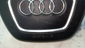 Подушка безопасности airbag в руль водительская Audi Q5 80A 18-24 черная, тип 2, царапины