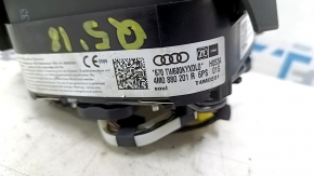 Подушка безопасности airbag в руль водительская Audi Q5 80A 18-24 черная, тип 2, царапины