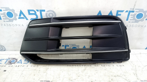 Решетка переднего бампера левая Audi Q5 80A 18-20 с хромом, песок