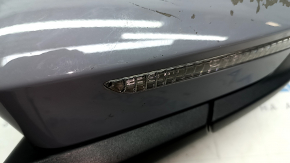 Зеркало боковое левое в сборе Volkswagen ID.4 21-22 12+2 пина, поворотник, подсветка, подогрев, BSM, серый LA7C, царапины