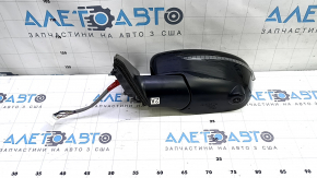 Зеркало боковое левое в сборе Nissan Rogue Sport 17-22 11 пинов, поворотник, подогрев, камера, под BSM, черное, потерт