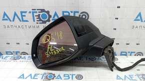 Oglindă laterală stângă completă Audi Q5 80A 18-24 15 pini, neagră, cu reglare automată a intensității luminii, semnalizator, BSM, încălzită