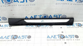 Накладка порога передняя правая BMW X5 F15 14-18 черная с хром вставкой, тип 2, царапины, коррозия, потерта