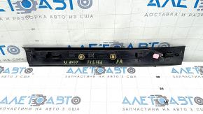 Накладка порога передняя правая BMW X5 F15 14-18 черная с хром вставкой, тип 2, царапины, коррозия, потерта