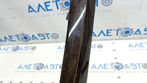 Ornamente laterale consolă centrală stânga BMW X5 F15 14-18 lemn de plop, zgârieturi