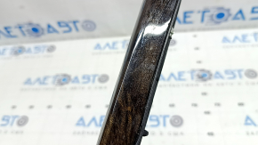 Ornamente laterale consolă centrală stânga BMW X5 F15 14-18 lemn de plop, zgârieturi