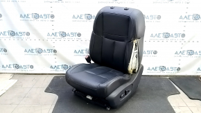 Водительское сидение Nissan Rogue Sport 17-22 без airbag, электрическое, подогрев, кожа черная, стрельнувшее
