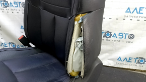 Водительское сидение Nissan Rogue Sport 17-22 без airbag, электрическое, подогрев, кожа черная, стрельнувшее
