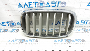 Grilă radiator stânga BMW X5 F15 14-18 Pure Excellence, crăpată, suport rupt, nisip