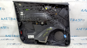 Ornamente ușă față dreapta Audi Q5 80A 18-20 piele neagră, mulură sub braț, cu mâner, cotiera și inserție piele neagră, zgârieturi
