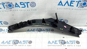Ornamente prag spate dreapta BMW X5 F15 14-18 negru pentru 2 rânduri de scaune cu inserție cromată, tip 2, zgârieturi, fixare ruptă