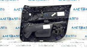 Ornamente ușă față stânga BMW X5 F15 14-18 piele neagră Dakota, Harman Kardon, inserție și cotiera piele neagră, ornament sub braț, cu iluminare și mâner, zgârieturi, rupturi, lovituri