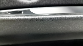 Ornamente ușă față dreapta BMW X5 F15 14-18 piele neagră Dakota, Harman Kardon, inserție și cotiera piele neagră, ornament sub braț, cu iluminare și mâner, zgârieturi, rupturi, lovituri, cuțit