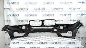 Бампер передний голый BMW X5 F15 14-18 под 2 парктроника, омыватели фар, камеру, графит A90, тычки, надломаны крепления