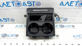 Бокс карман центральной консоли с подстаканниками BMW X5 F15 14-18 черный, e-drive, с прикуривателем